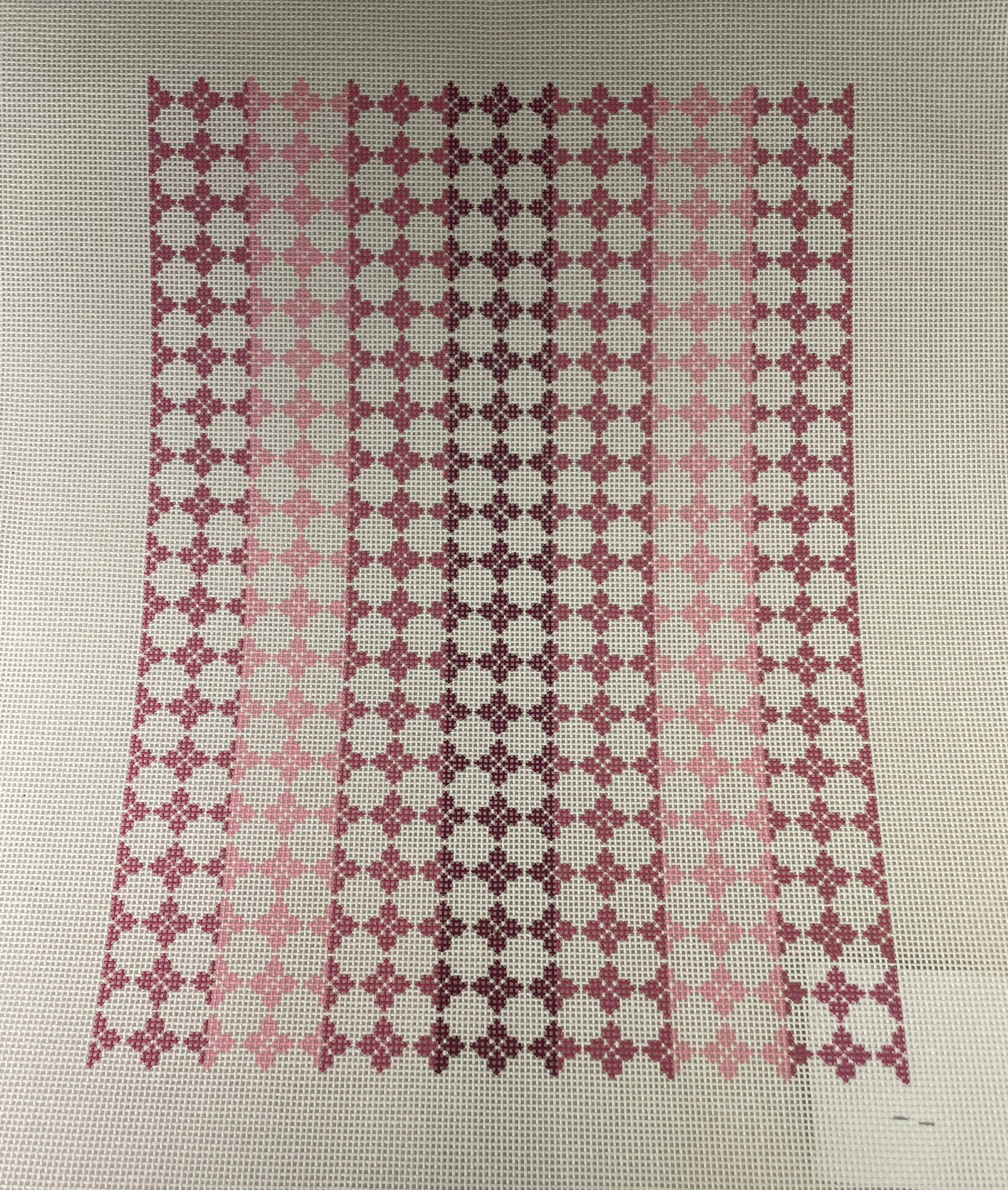 * Anne Fisher Needlepoint AF44 Pink Medallion Envelope Clutch