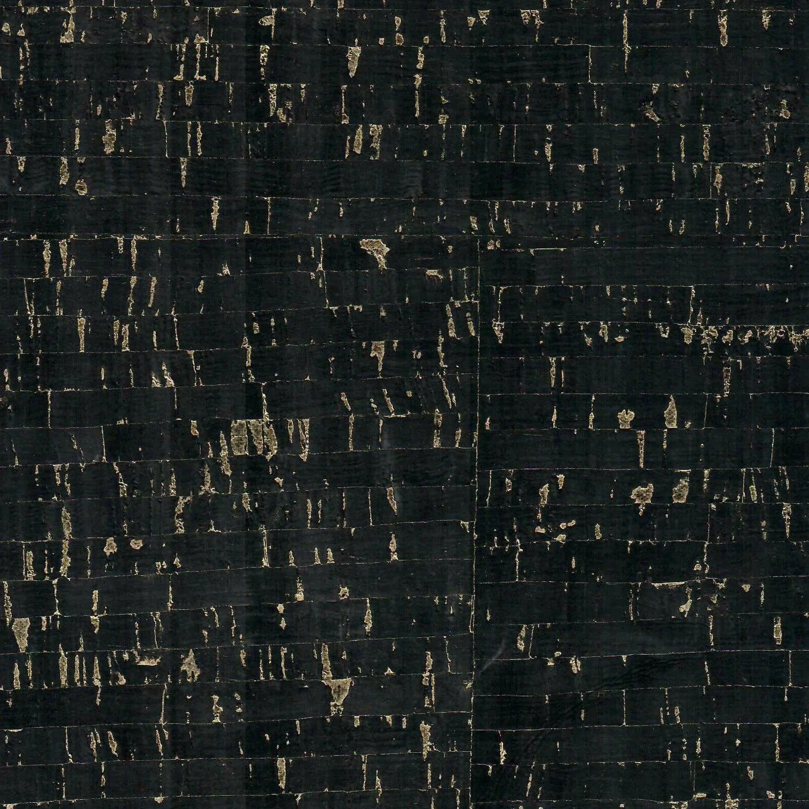 1/2 Yard Cut: Rustic Natural Black Gold Flecked Cork Fabric