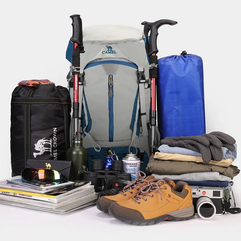 50L waterproof backpack mountaineering bag men's wear-resistant travel hiking camping backpack