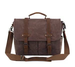 American Style Men's Shoulder Bag Vintage Men's Bag Oil Wax Canvas Bag Waterproof Wear-resistant Men's Crossbody Bag