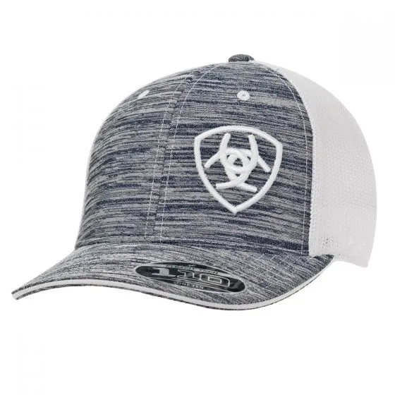 Ariat Heather Grey and White Snapback Ballcap