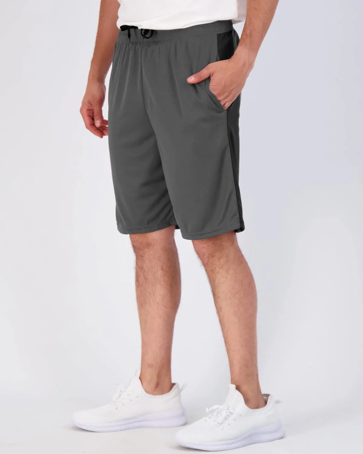 ASUDESIRE 5 Pack Men's Athletic Shorts Mesh Workout Gym Activewear Basketball Shorts 8" Inseam With Pockets
