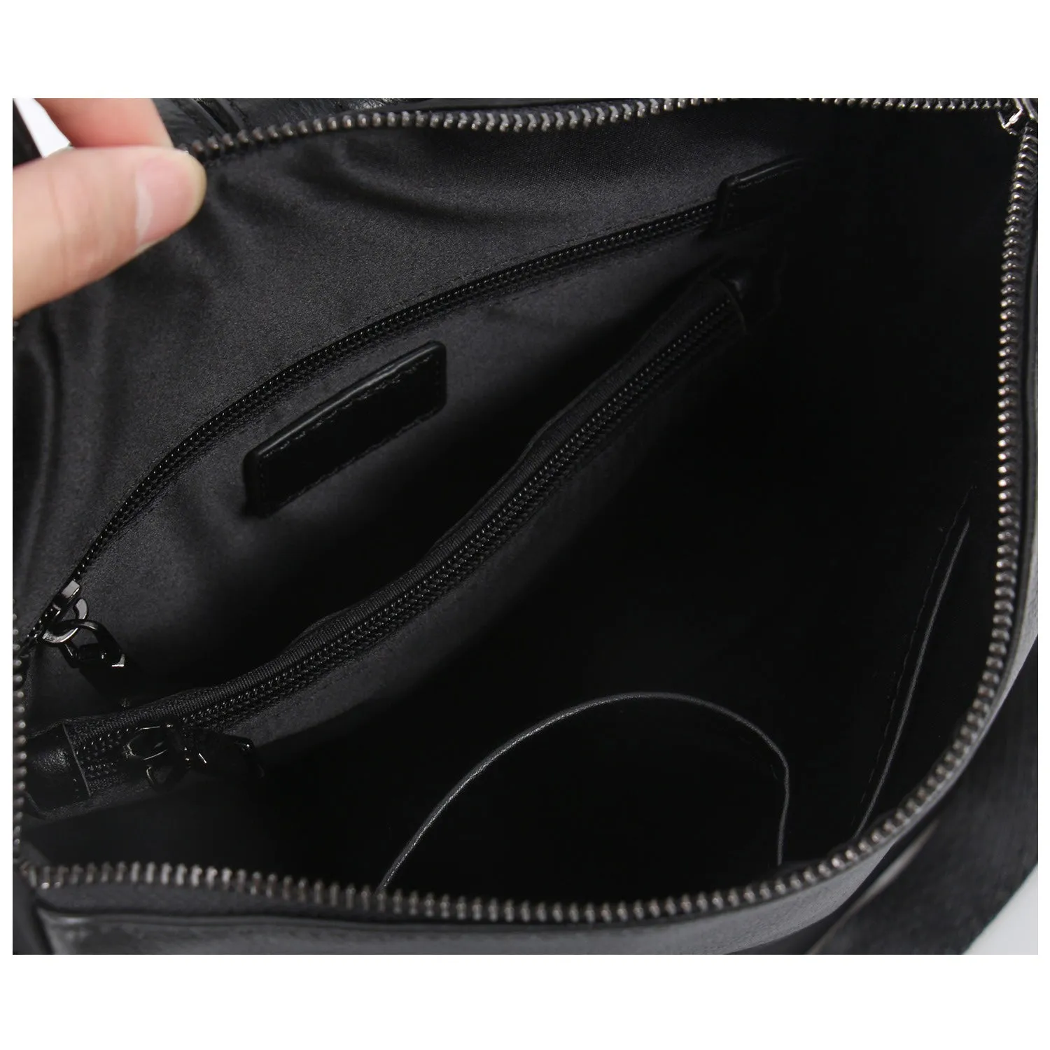 Black Backpack Womens Convertible Backpack Handbag Nylon Rucksack Backpack