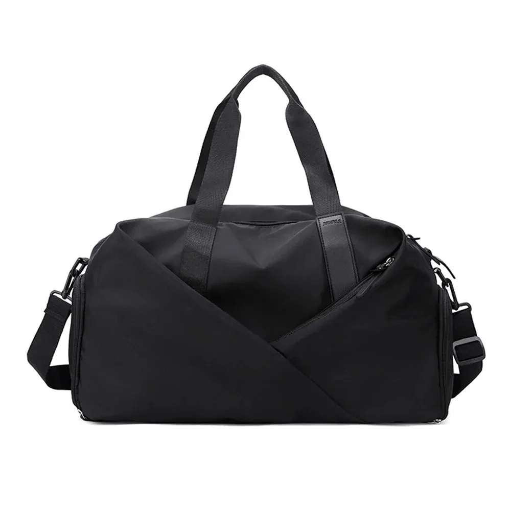 Black Sports Gym Bag Travel Dry Wet Bag Handbag Multifunction Swimming Shoulder Messenger Weekend Fitness Training Bag