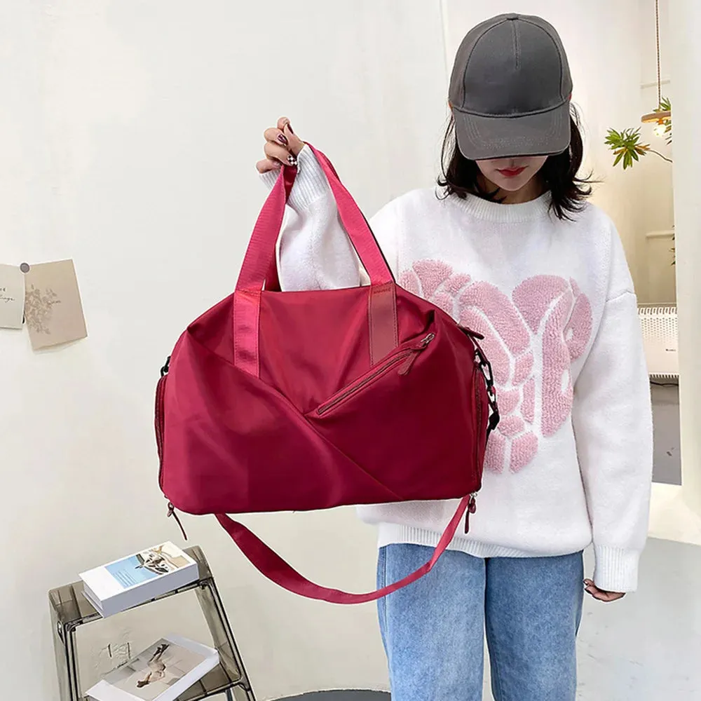Black Sports Gym Bag Travel Dry Wet Bag Handbag Multifunction Swimming Shoulder Messenger Weekend Fitness Training Bag