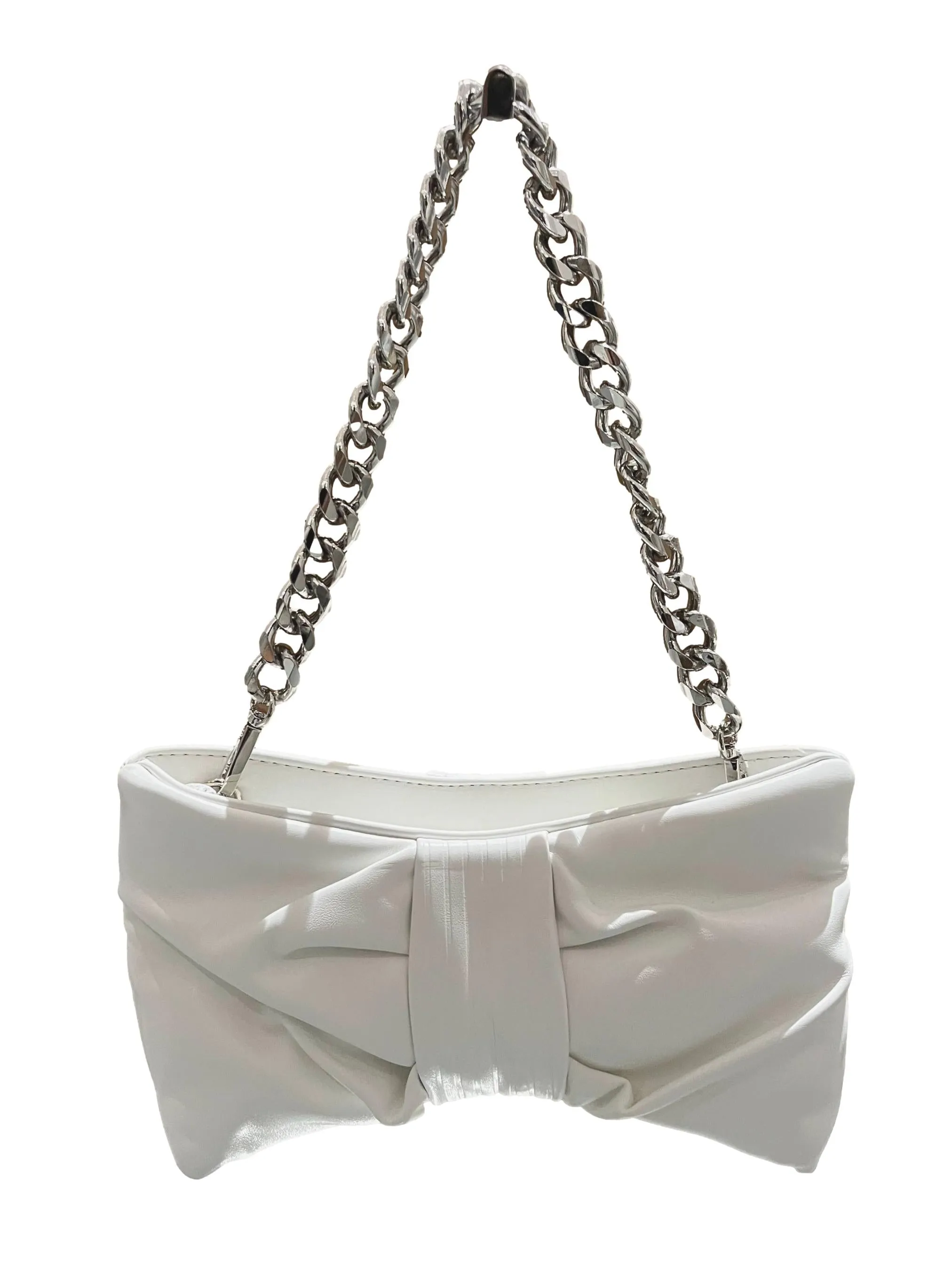 Bow Shaped Shoulder Bag - White