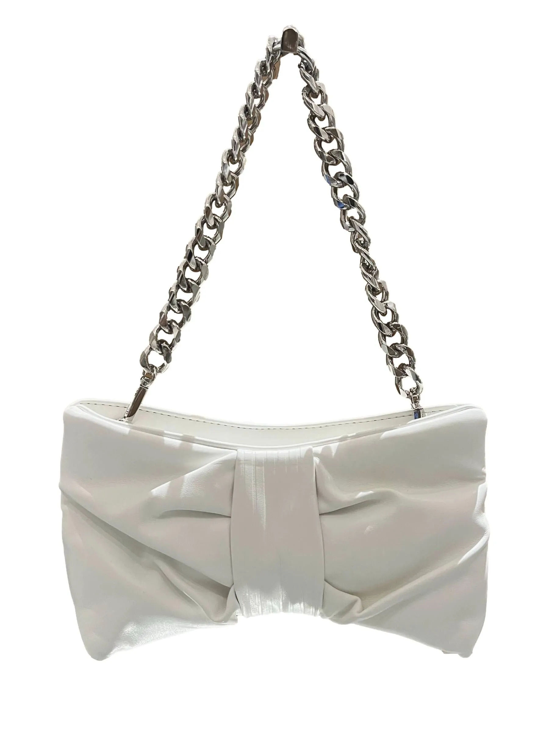 Bow Shaped Shoulder Bag - White