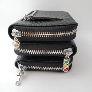 Car Part Carbon Fiber Zip Wallet