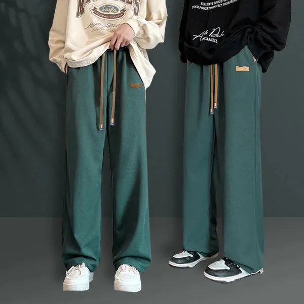 Casual straight leg knitted trousers for men