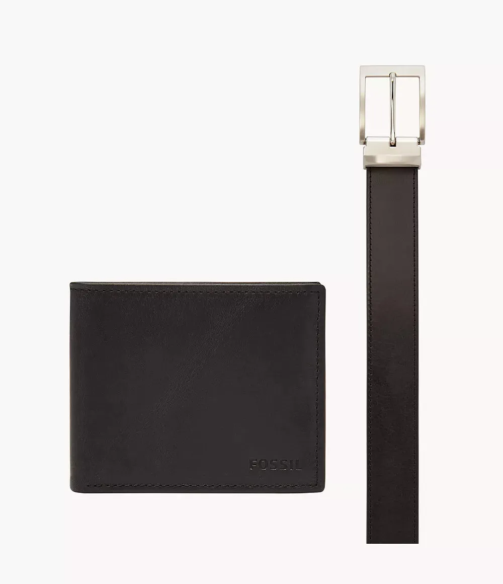Derrick Bifold with Flip ID and Belt Gift Set