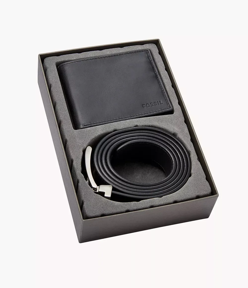 Derrick Bifold with Flip ID and Belt Gift Set