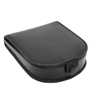 DR437 Horse Shoe Luxury Leather Coins Wallet Black