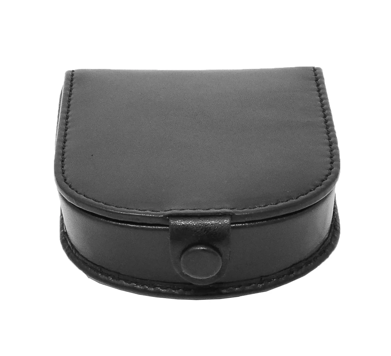 DR437 Horse Shoe Luxury Leather Coins Wallet Black