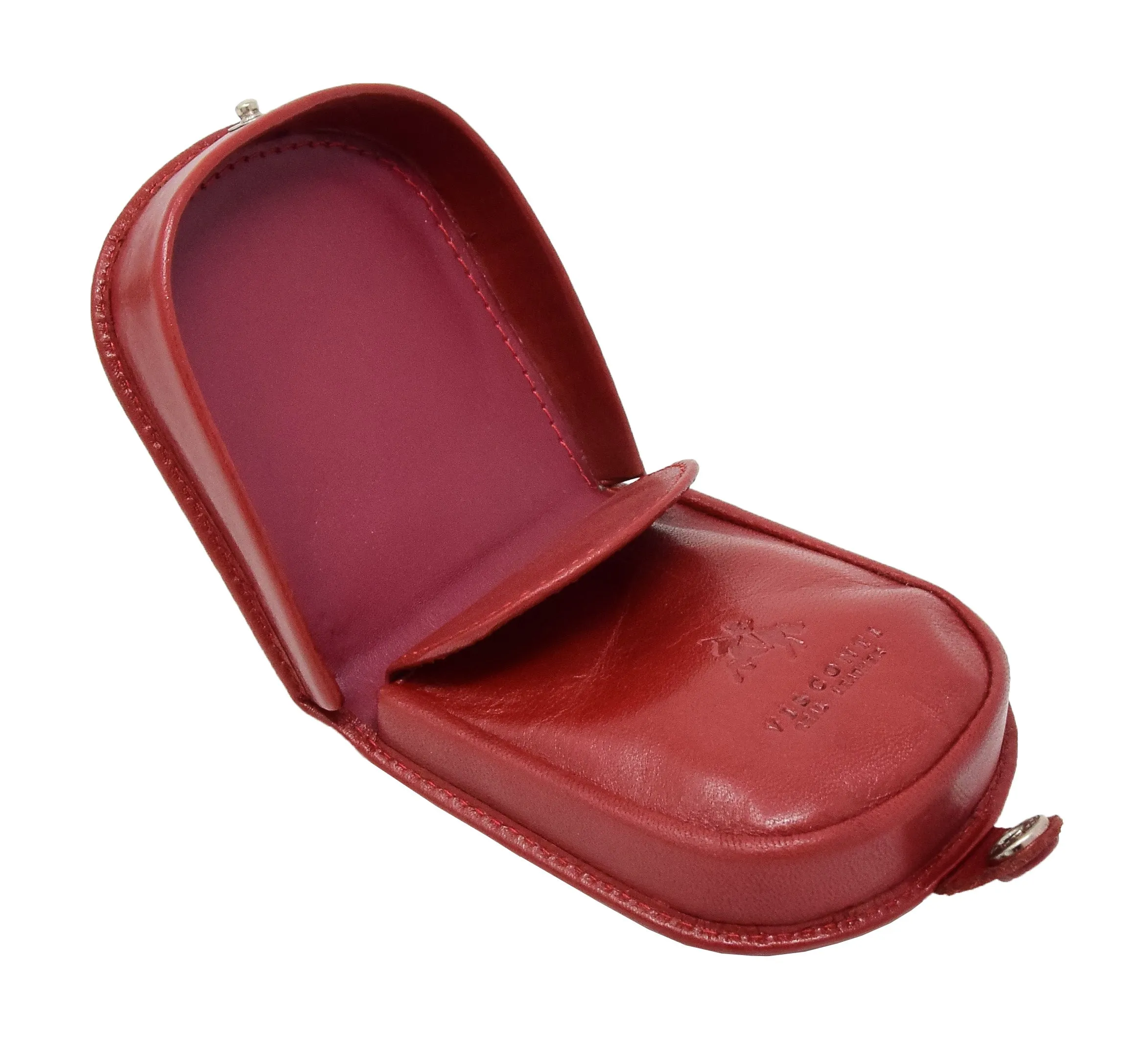 DR437 Horse Shoe Luxury Leather Coins Wallet Red