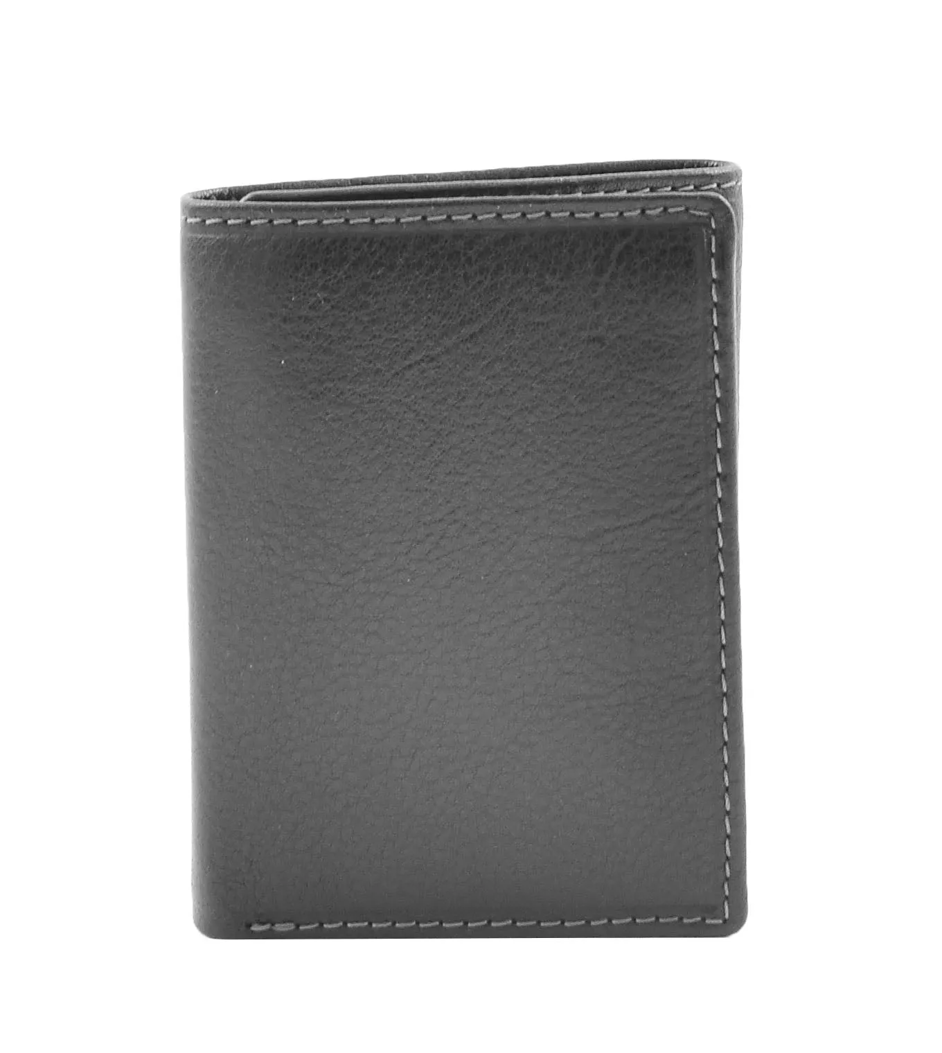 DR439 Men's Trifold Leather Credit Card Wallet Black