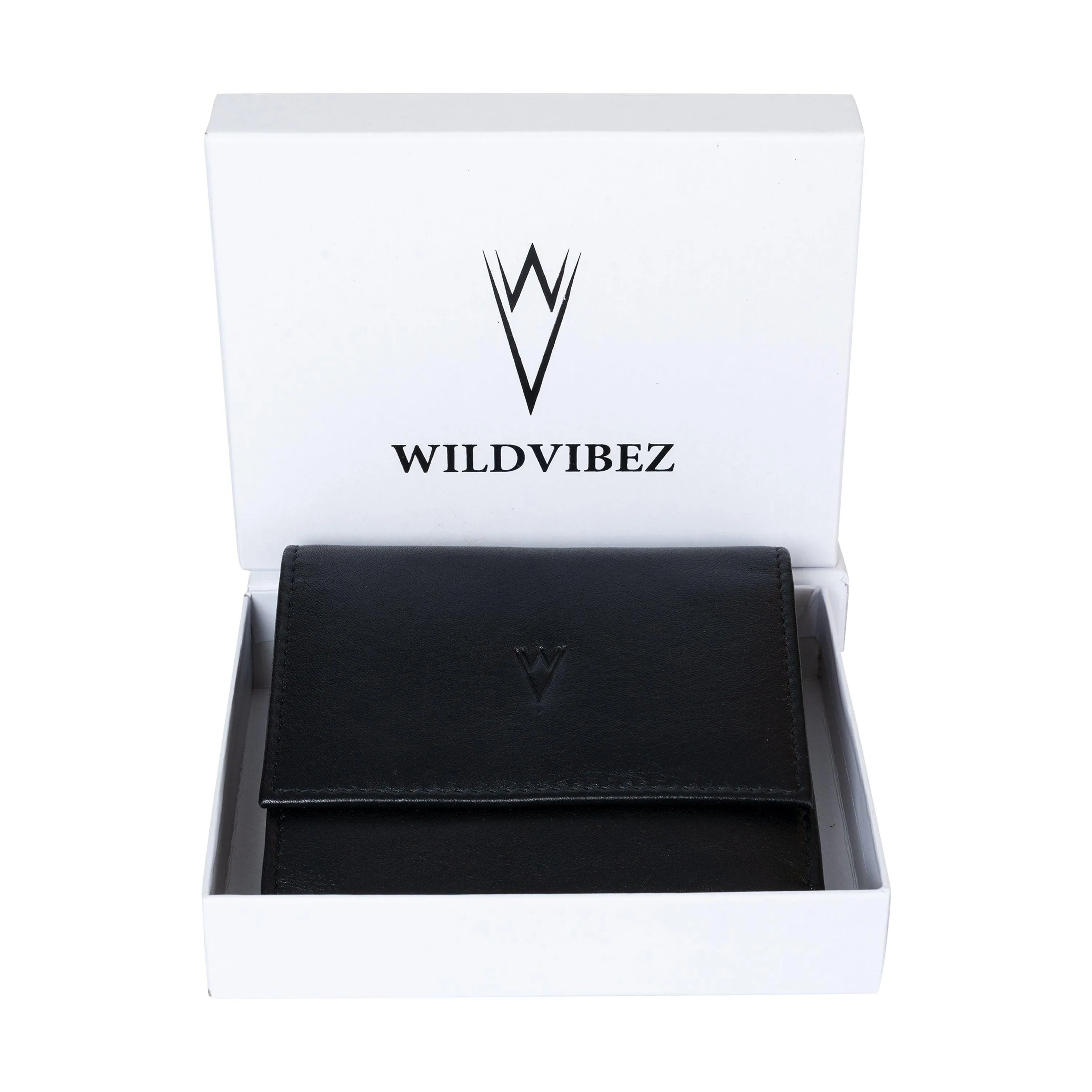 Fem Folio Tri Fold Ladies Wallet - Black & Red