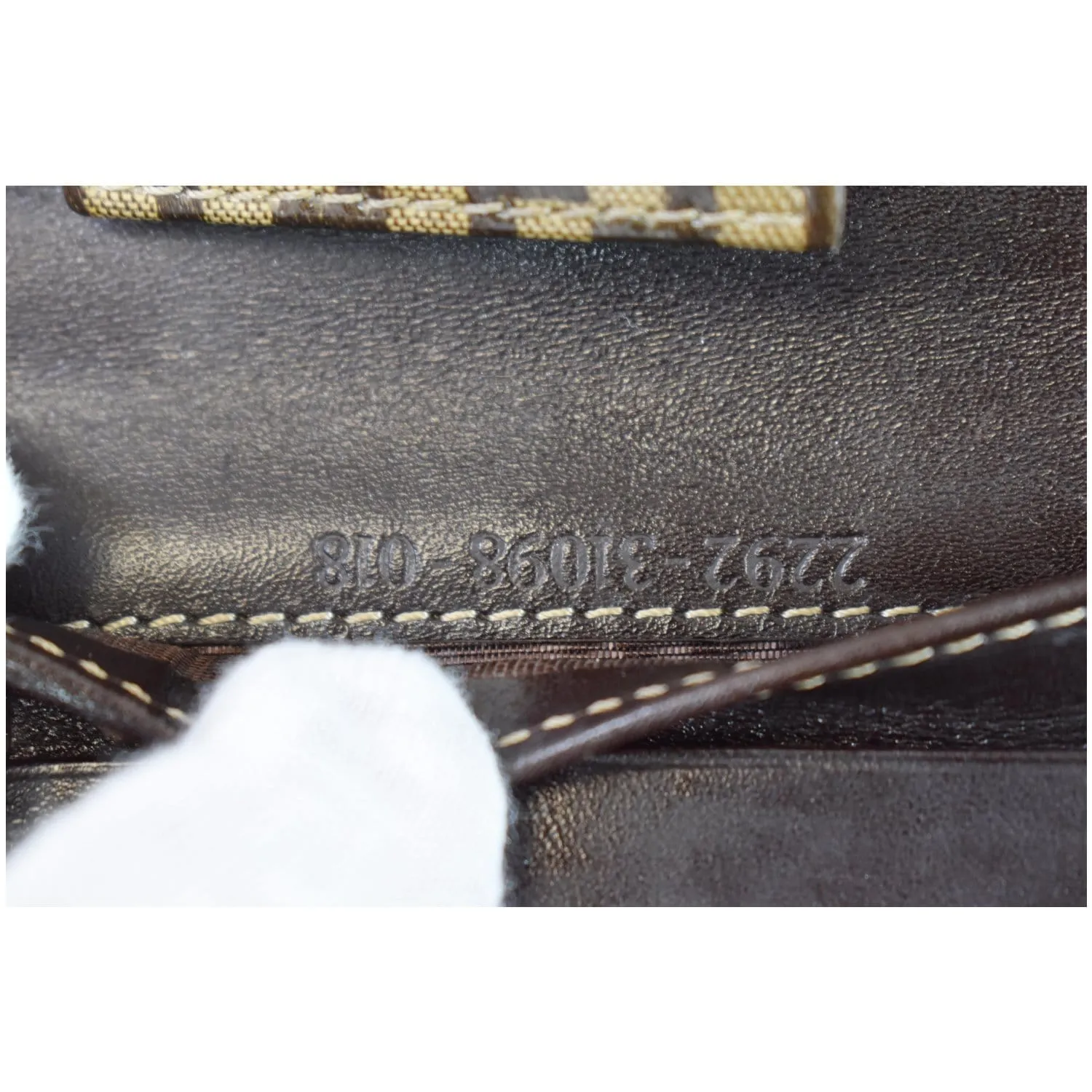 FENDI Trifold Zucca Vinyl Coated Wallet Brown