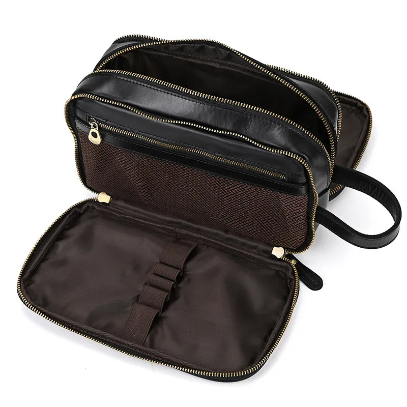 Groomsmen Gift Personalized Leather Toiletry Bag Waterproof Leather Dopp Kit Men's Shaving Kit, Groomsmen Proposal