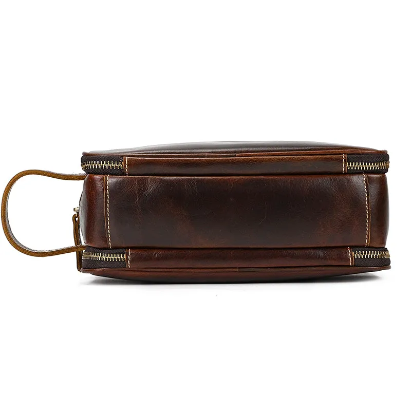 Groomsmen Gift Personalized Leather Toiletry Bag Waterproof Leather Dopp Kit Men's Shaving Kit, Groomsmen Proposal