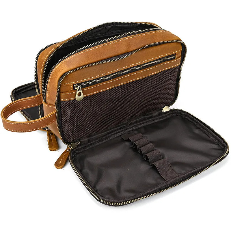 Groomsmen Gift Personalized Leather Toiletry Bag Waterproof Leather Dopp Kit Men's Shaving Kit, Groomsmen Proposal