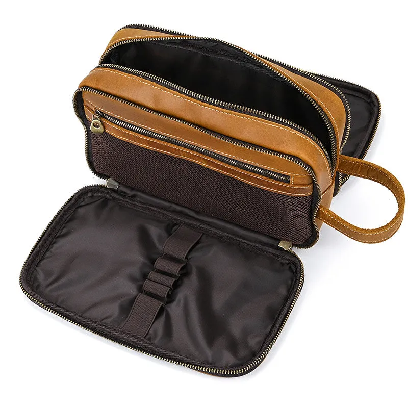 Groomsmen Gift Personalized Leather Toiletry Bag Waterproof Leather Dopp Kit Men's Shaving Kit, Groomsmen Proposal