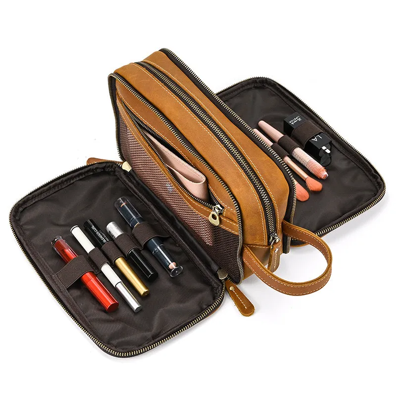 Groomsmen Gift Personalized Leather Toiletry Bag Waterproof Leather Dopp Kit Men's Shaving Kit, Groomsmen Proposal