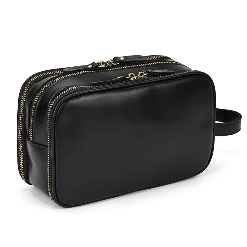 Groomsmen Gift Personalized Leather Toiletry Bag Waterproof Leather Dopp Kit Men's Shaving Kit, Groomsmen Proposal