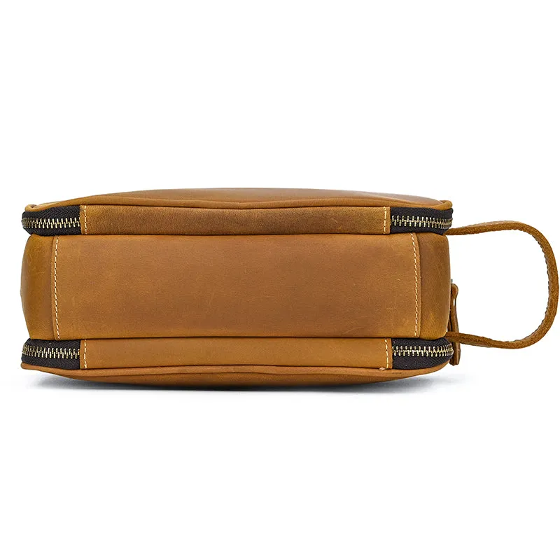 Groomsmen Gift Personalized Leather Toiletry Bag Waterproof Leather Dopp Kit Men's Shaving Kit, Groomsmen Proposal