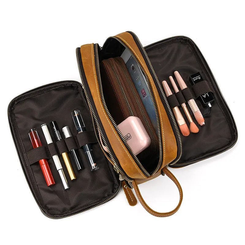 Groomsmen Gift Personalized Leather Toiletry Bag Waterproof Leather Dopp Kit Men's Shaving Kit, Groomsmen Proposal