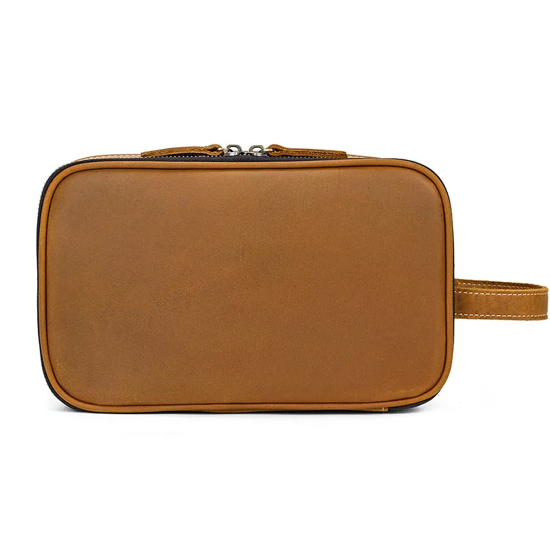 Groomsmen Gift Personalized Leather Toiletry Bag Waterproof Leather Dopp Kit Men's Shaving Kit, Groomsmen Proposal