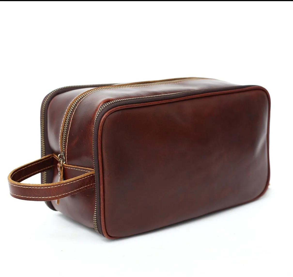 Groomsmen Gift Personalized Leather Toiletry Bag Waterproof Leather Dopp Kit Men's Shaving Kit, Groomsmen Proposal