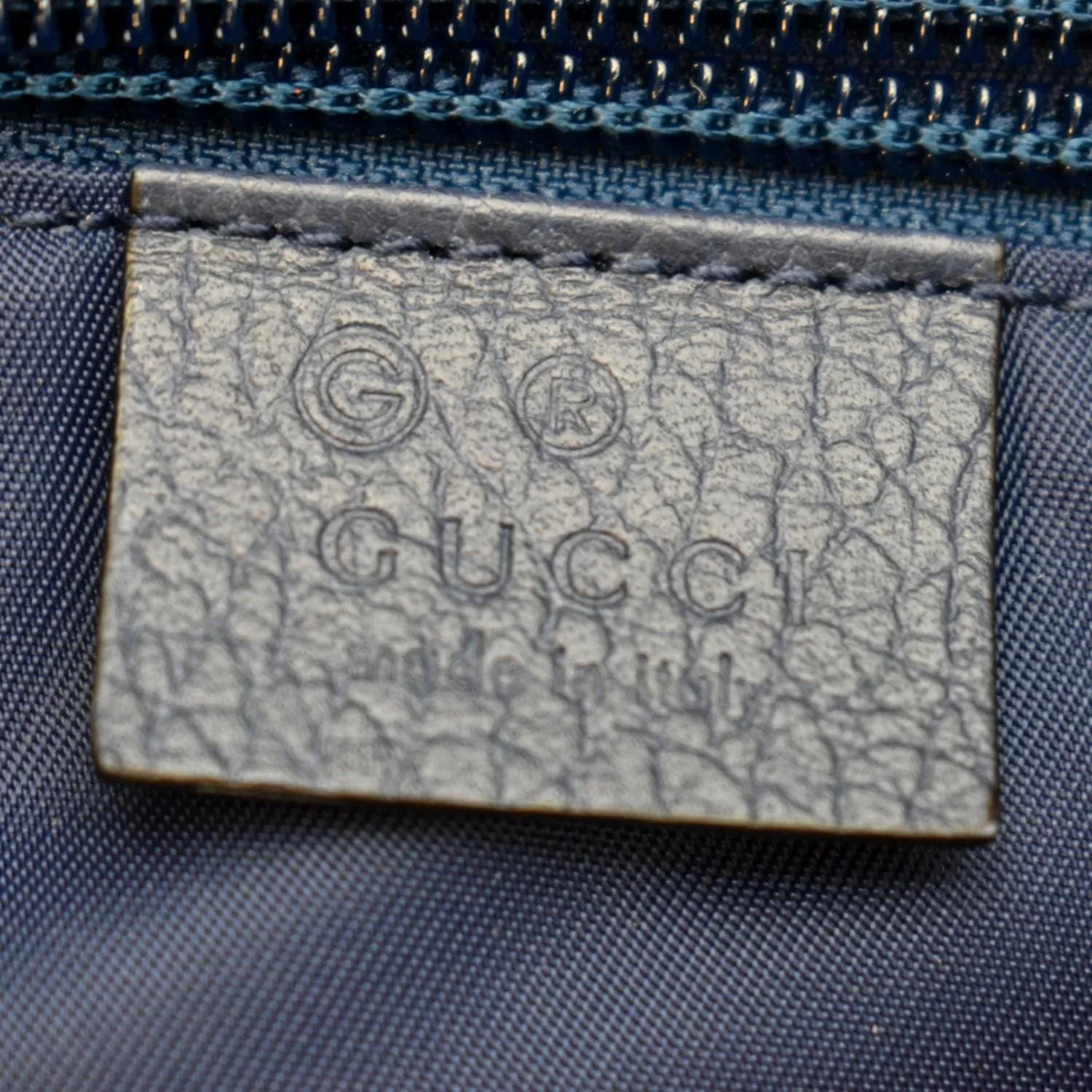 GUCCI Flap Double Buckle GG Monogram Nylon Messenger Bag Blue 510335