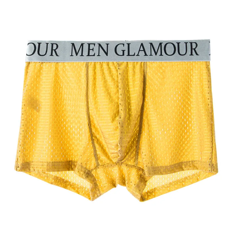INSTOCK-Summer men's underwear mesh breathable ice silk seamless