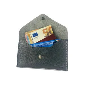 Kaili Leather Pouch Sachet Grey