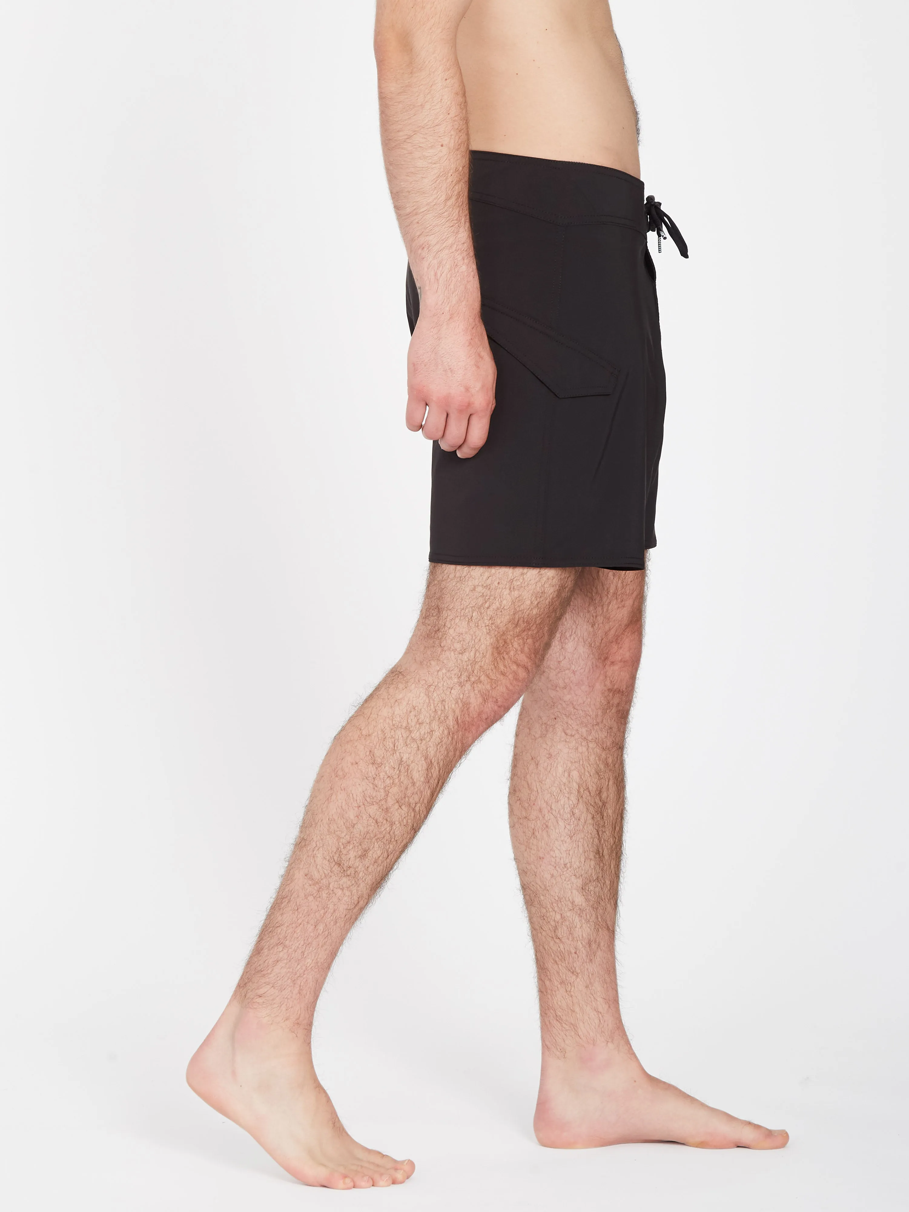 Lido Solid Mod 16" Boardshort - BLACK