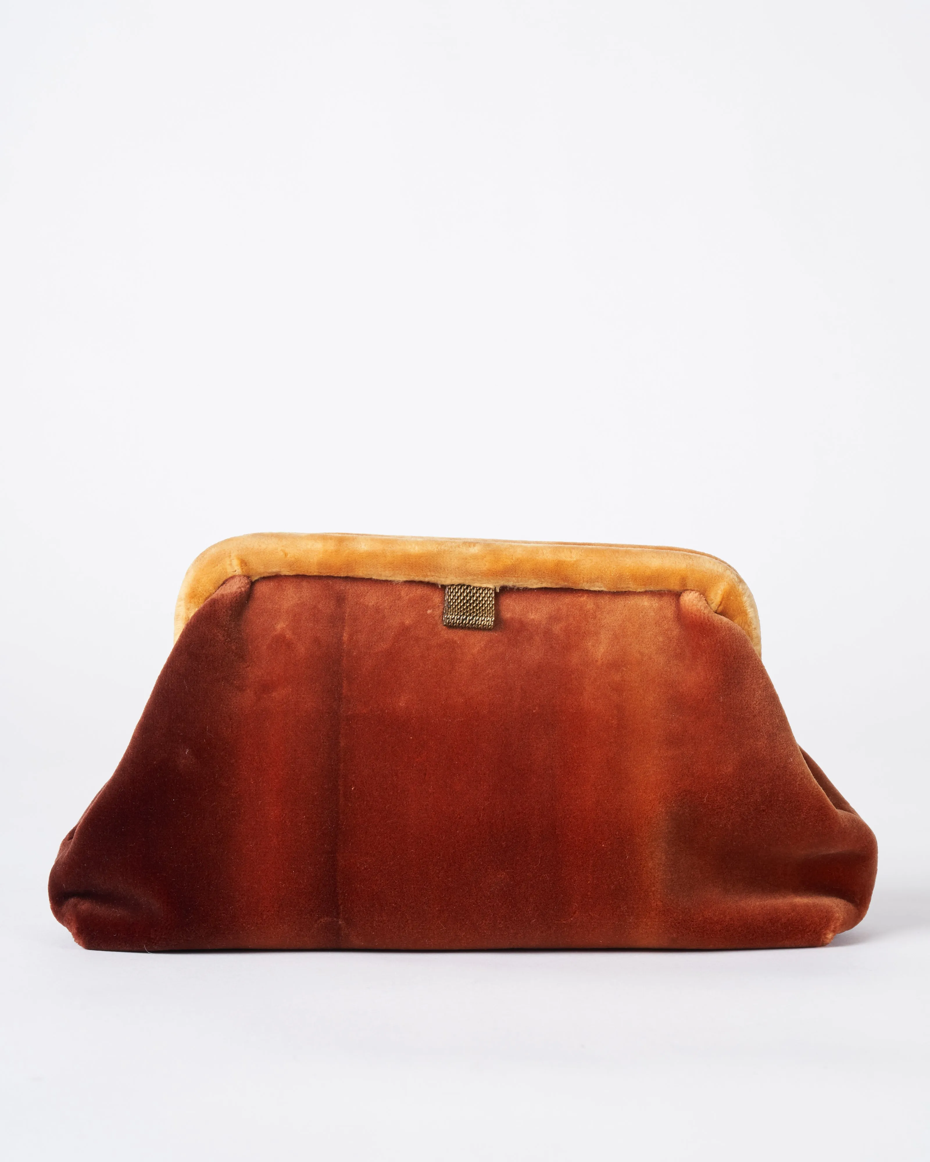 liette clutch - rust velvet ombre