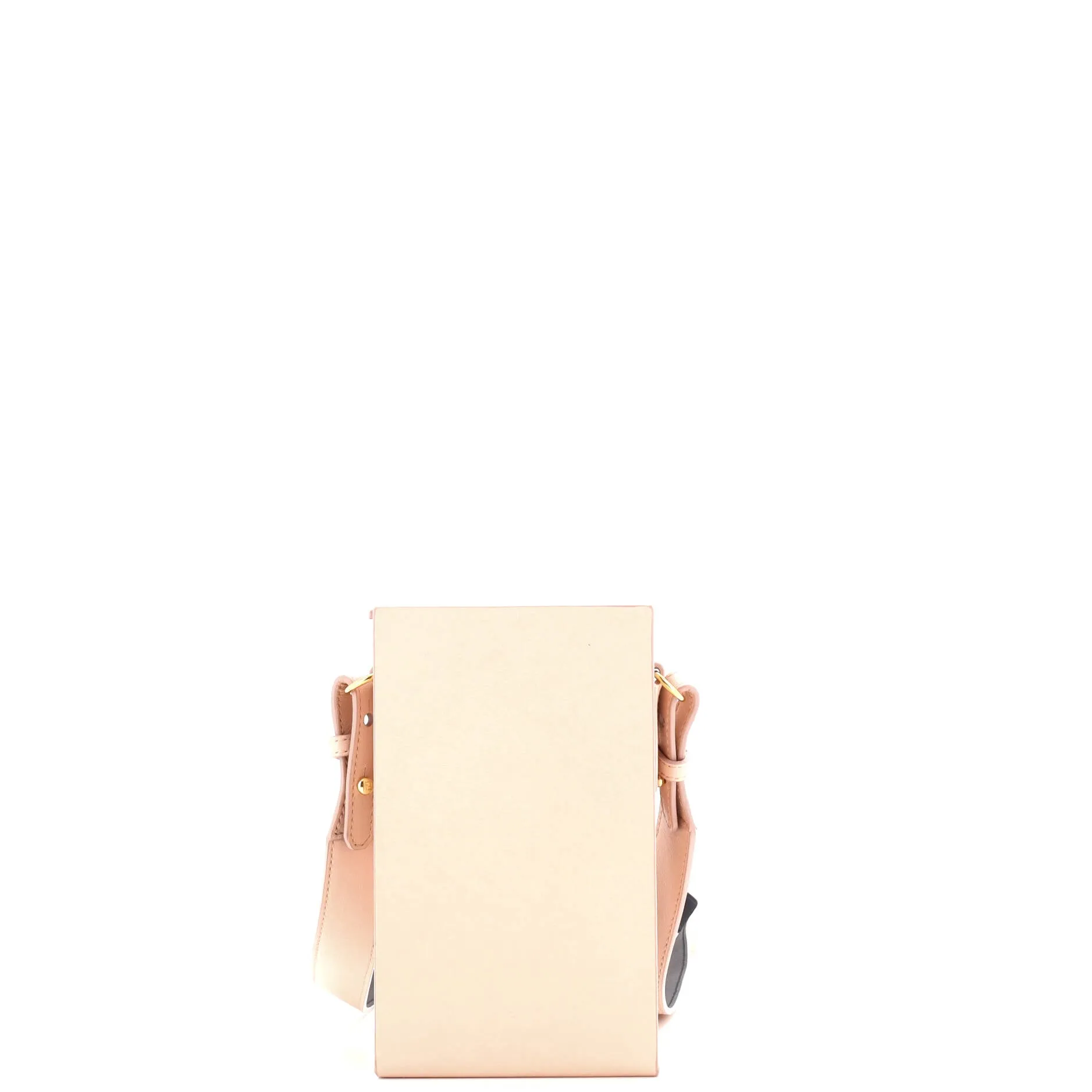 Logo Vertical Box Crossbody Bag Leather