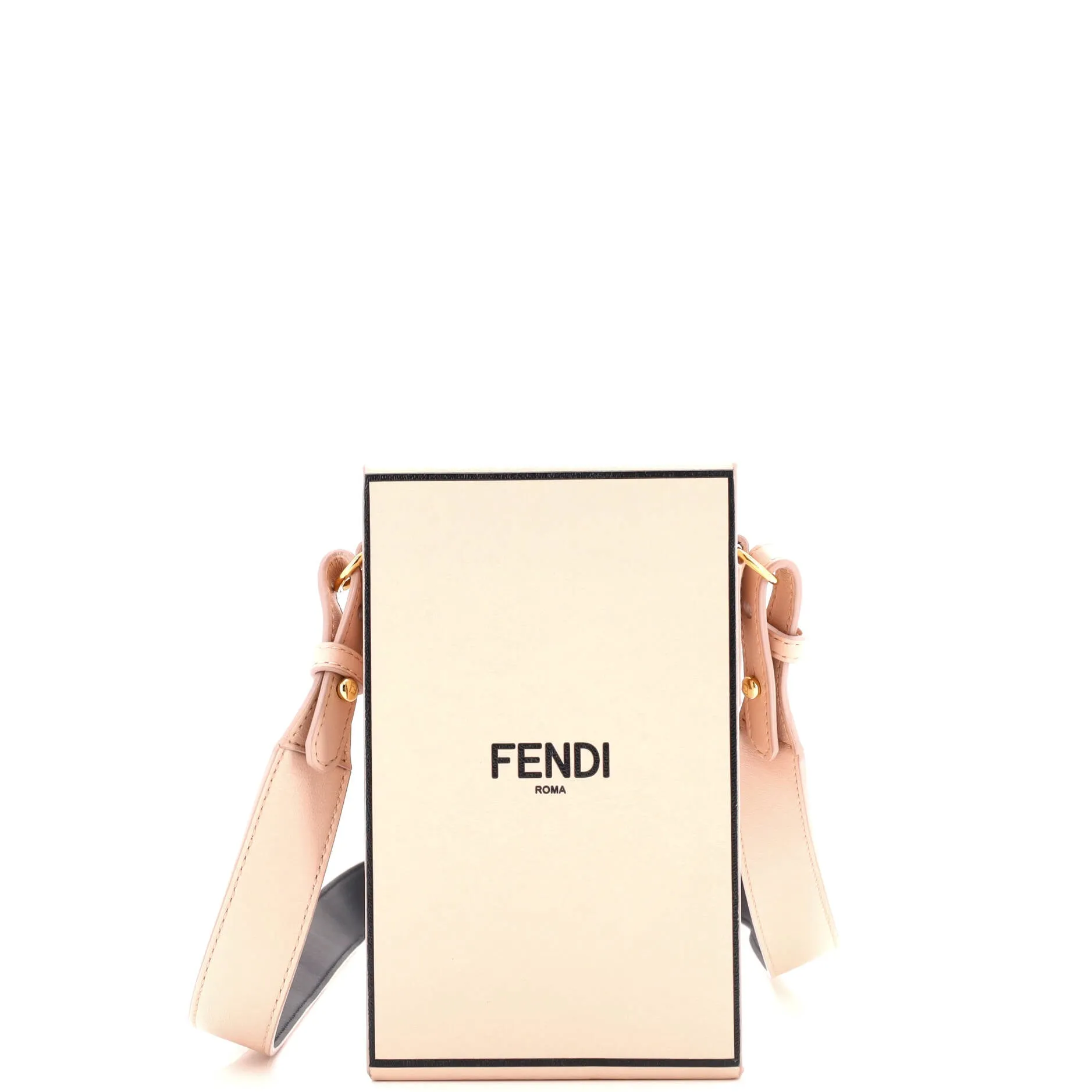 Logo Vertical Box Crossbody Bag Leather