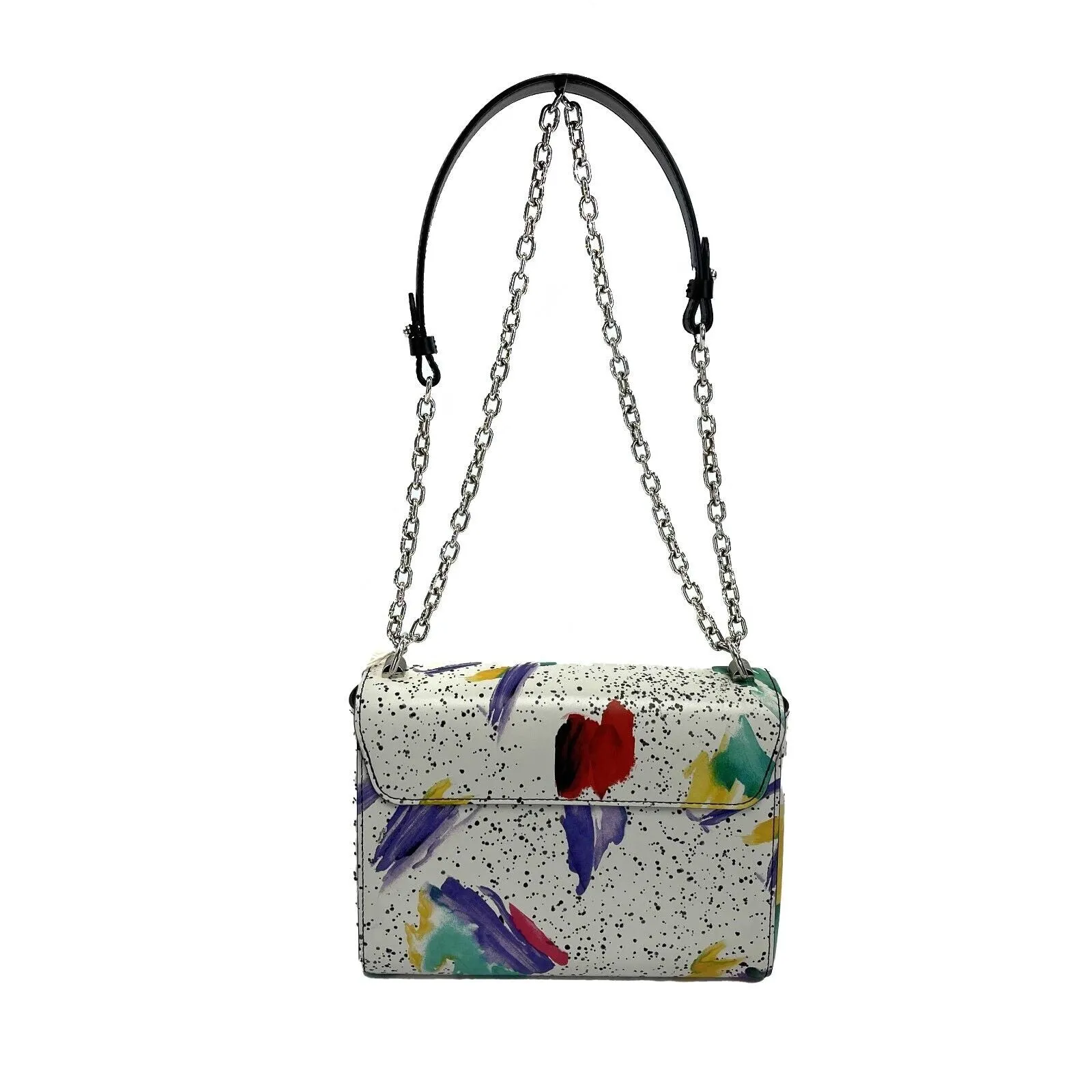 Louis Vuitton - Limited Edition Splash Print Twist MM-White Top Handle W/ Strap