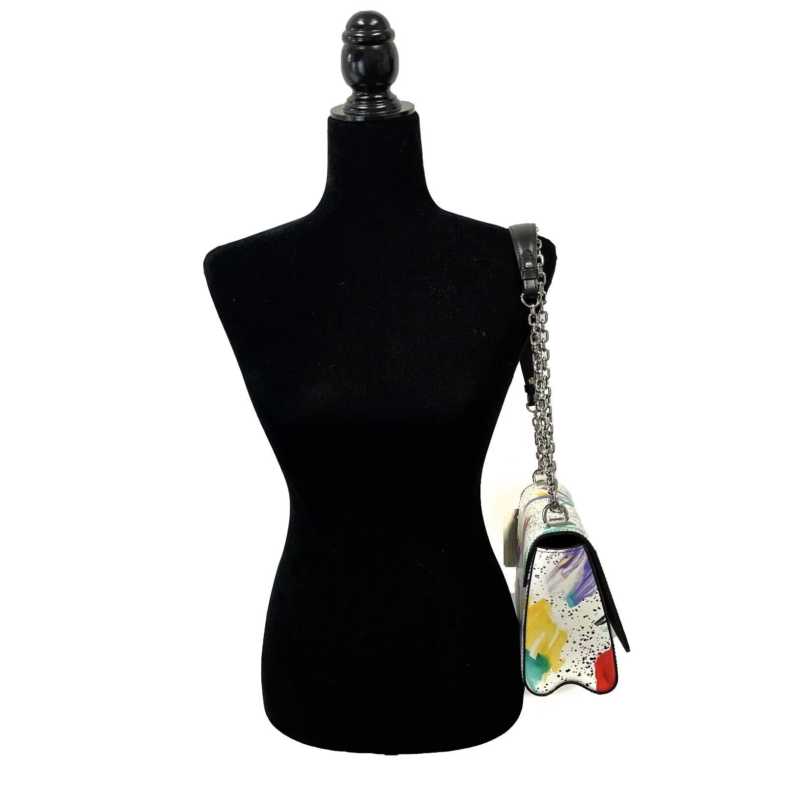 Louis Vuitton - Limited Edition Splash Print Twist MM-White Top Handle W/ Strap