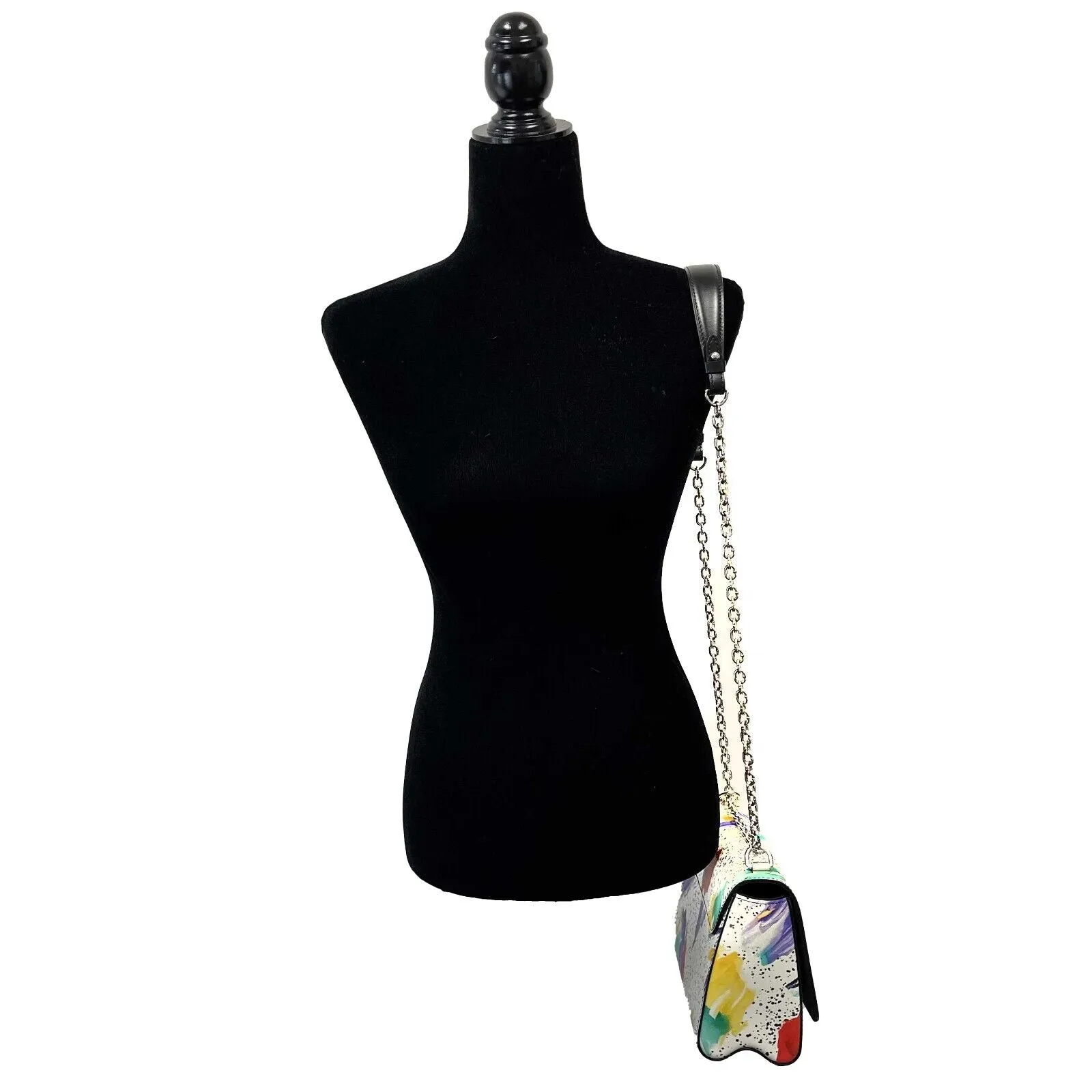 Louis Vuitton - Limited Edition Splash Print Twist MM-White Top Handle W/ Strap