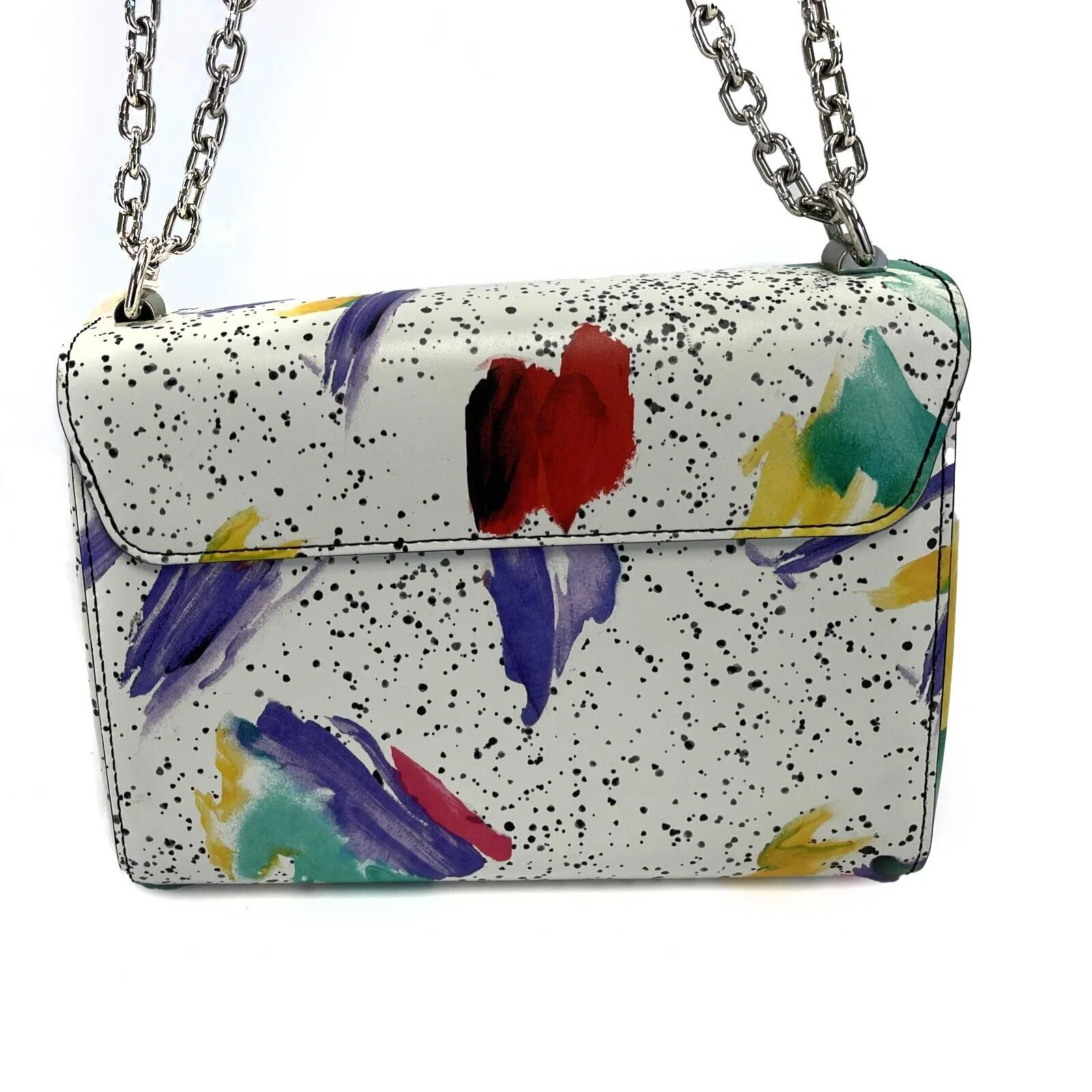 Louis Vuitton - Limited Edition Splash Print Twist MM-White Top Handle W/ Strap