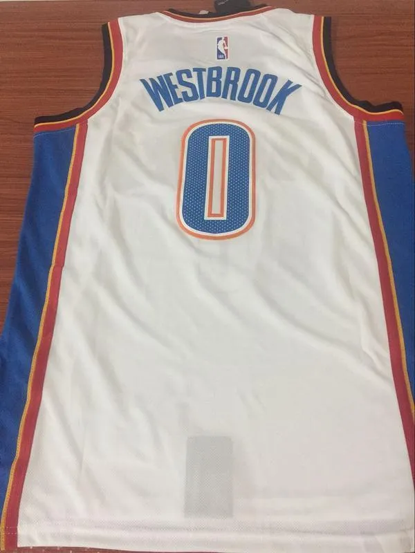 Men 0 Russell Westbrook Jersey White Oklahoma City Thunder Jersey Fanatics