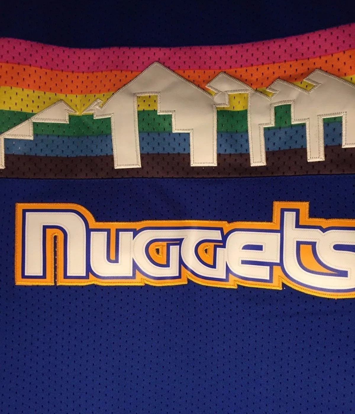 Men 3 Allen Iverson Jersey Blue Denver Nuggets Throwback Swingman