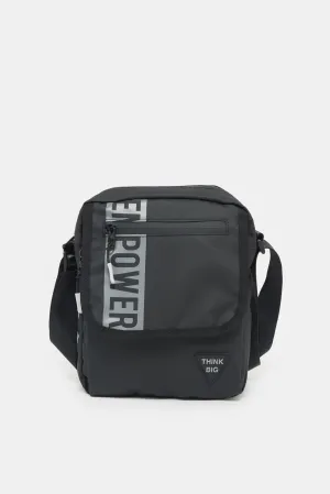Men Black Black Cross Body Bag