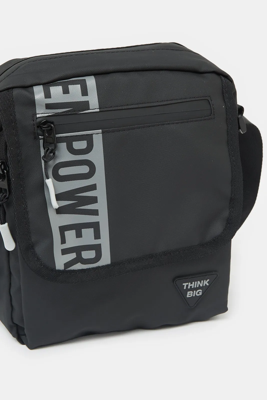 Men Black Black Cross Body Bag