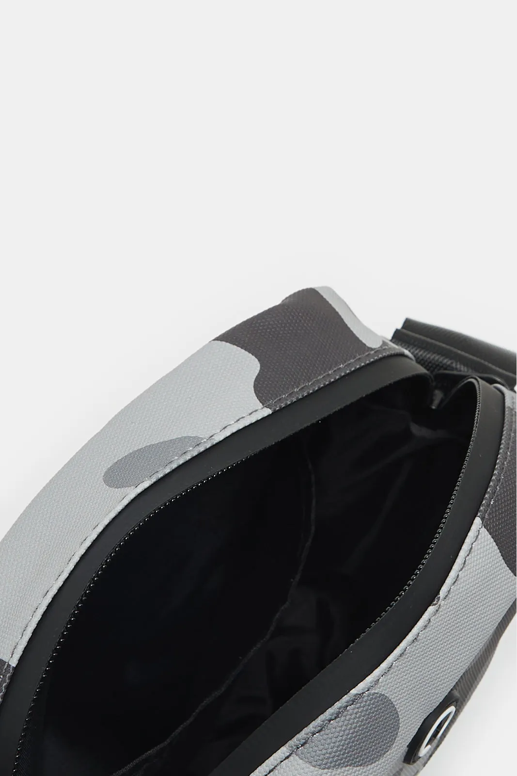 Men Grey Camouflages Cross Body Bag