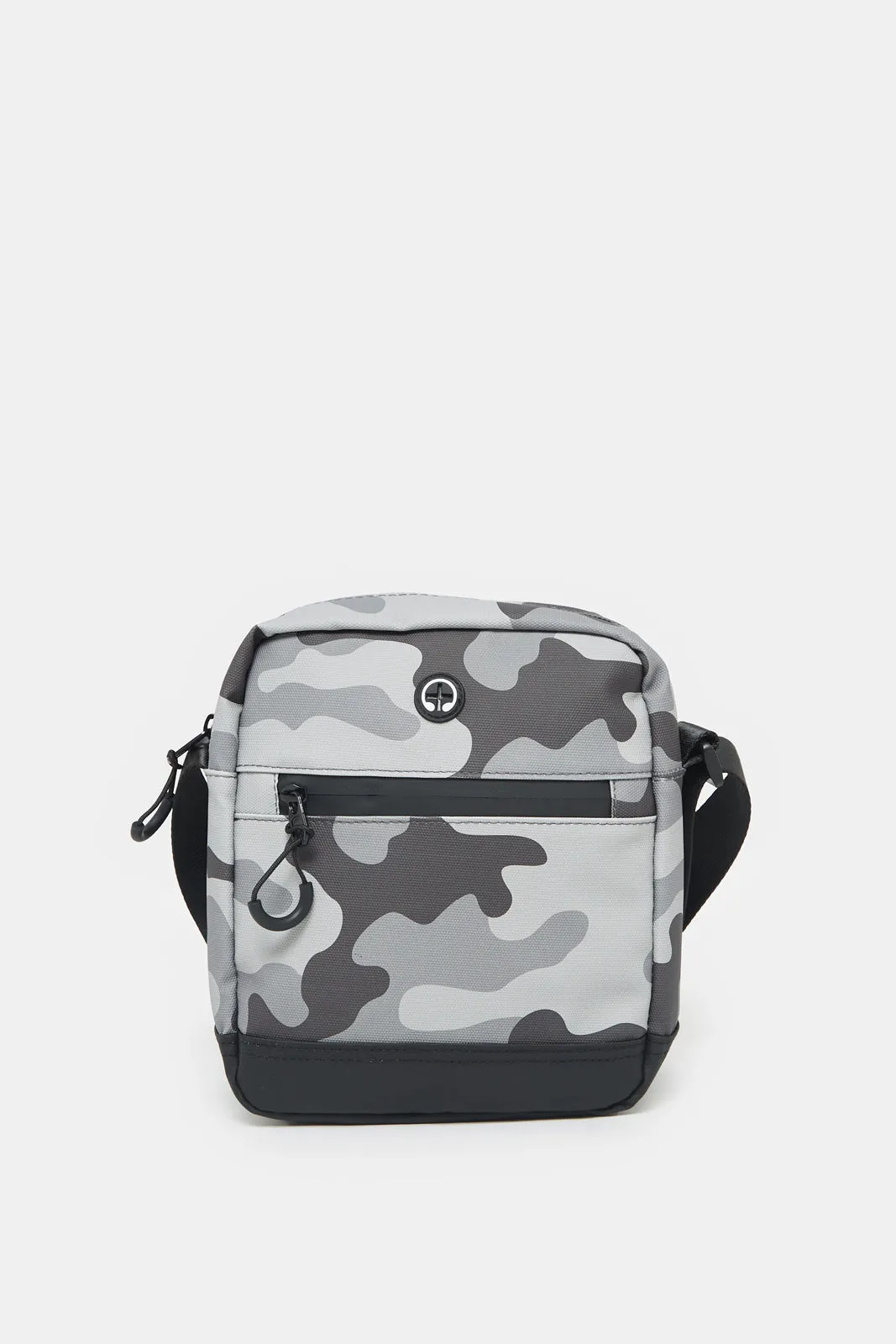 Men Grey Camouflages Cross Body Bag