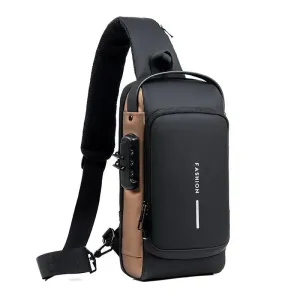 Men's Anti-Theft Chest Bag – USB Charging Crossbody Sling Bag for School, Travel & Daily Use