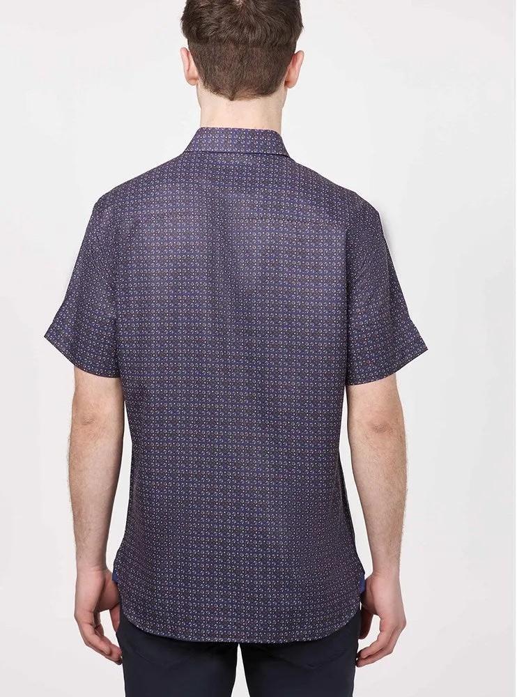 Men's casual short sleeve stretch shirt